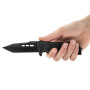 MILTEC FOLDING KNIFE BLACK STAR BLADE 9 CM WITH BELT CUTTER GLASS BREAKER 15319600