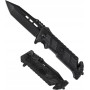 folding knife with glass breaker and belt cutter mil-tec