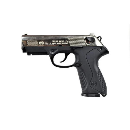 BRUNI PISTOLA A SALVE SCACCIACANI P4 CALIBRO 9MM NIKEL BR-2601N