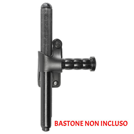 VEGA HOLSTER 1V24 PORTA TONFA IN PELLE PER PR24 CON PASSANTE ROTATIVO NERO