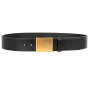 VEGA HOLSTER 1V63 LEATHER DUTY BELT BLACK WHITE WITH BUCKLE GOLD NICKEL 5 CM