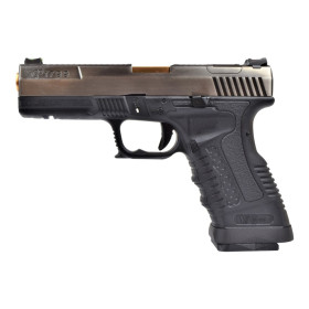 PISTOLA SOFTAIR A GAS GP1799 T3 BLACK/SILVER/GOLD WE WGP-3
