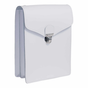 LEATHER BELT POUCH SINGLE COMPARTMENT 1V86 WHITE VEGA HOLSTER