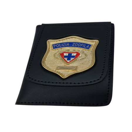 VEGA HOLSTER 1WD37 PORTAFOGLI CON PLACCA POLIZIA ZOOFILA - ENPA