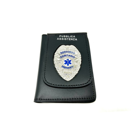 VEGA HOLSTER 1WD38 PORTAFOGLI CON PLACCA PUBBLICA ASSISTENZA SOCCORSO SANITARIO