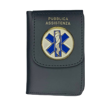 VEGA HOLSTER 1WD51 WALLET WITH PUBBLICA ASSISTENZA ESCULAPIO PLATE