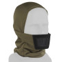WOSPORT KNIGHT HEADGEAR BALACLAVA WITH MOUTH PROTECTION BLACK OD GREEN TAN WO-MA205