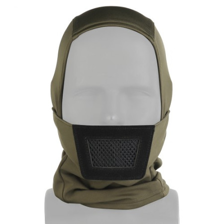 WOSPORT KNIGHT HEADGEAR BALACLAVA WITH MOUTH PROTECTION BLACK OD GREEN TAN WO-MA205