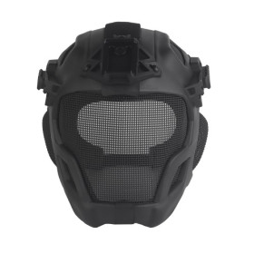 WOSPORT ELMETTO PROTETTIVO SOFTAIR W23 CON RETE METALLICA NERO WO-HL107