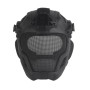 WOSPORT AIRSOFT W23 PROTECTION HELMET WITH STEEL MESH BLACK (WO-HL107)