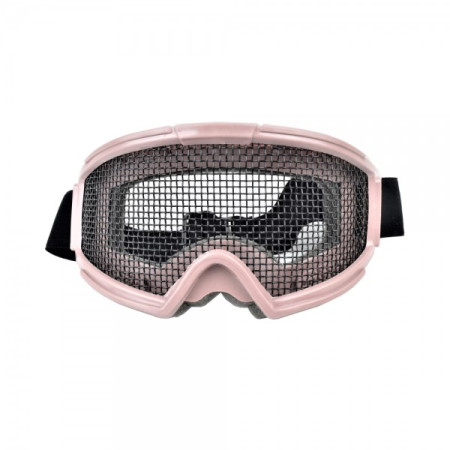 MASCHERA OCCHIALE SOFTAIR CON RETE METALLICA MAGLIA LARGA TAN CON BANDA ELASTICA 6058T