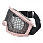 MASCHERA OCCHIALE SOFTAIR CON RETE METALLICA MAGLIA LARGA TAN CON BANDA ELASTICA 6058T