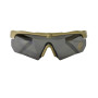 OPENLAND BALLISTIC GOGGLE TAN KIT 3 LENSES V.2 CE EN166 ANSI Z87.1 OPT-UM003