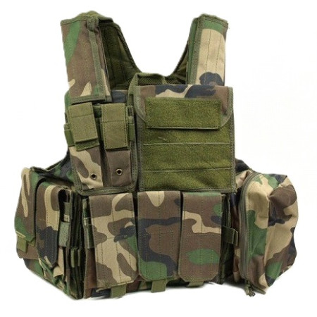 C.I.R.A.S. STYLE TACTICAL VEST WOODLAND 2138