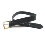 VEGA HOLSTER 1C20 BELT OILED LEATHER CENTRAL STITCHING BLACK BROWN H 4CM
