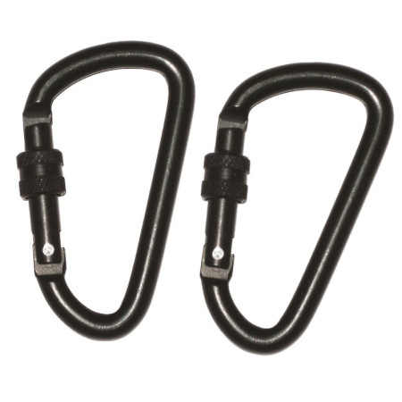 BASILISK SET 2 PCS ALUMINIUM KARABINER 6MM WITH SCREW LOCKING HL-CS137