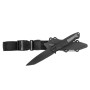 DUMMY PLASTIC TRAINING KNIFE 141 STYLE WITH BELT SHEAT BLACK 7369