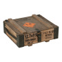 USED ​​MILITARY BOX IN HEAVY WOOD 40 X 36 X 15 cm 469504