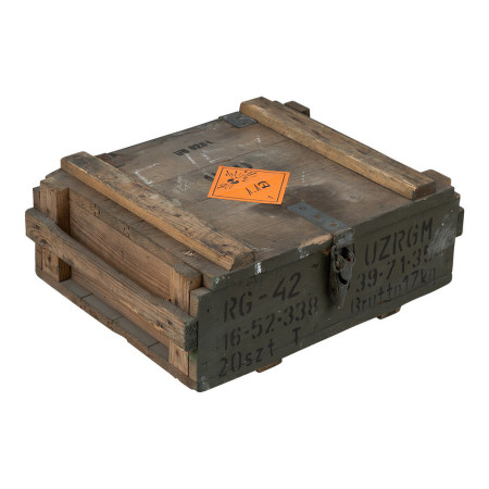 USED ​​MILITARY BOX IN HEAVY WOOD 49X37X19 cm 469511
