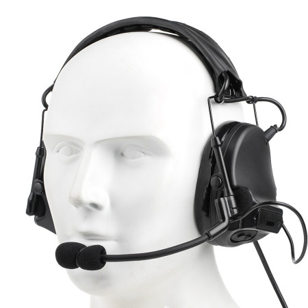 WADSN tactical headset with microphone active noise reduction black WZ221-B