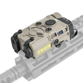 WADSN AN PEQ softair laser rosso IR con torcia LED 200 lumen Dark Earth