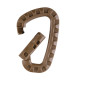 PAIR OF CARABINER CLIPS ABS COYOTE 8.3CM MIL-TEC 15921005