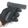 Black cut-resistant gloves with reinforced palm INC101