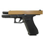 USATO - PISTOLA SOFTAIR A GAS G17 GEN4 METAL SLIDE BLOW BACK NERA / TAN WE