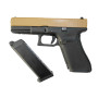 USATO - PISTOLA SOFTAIR A GAS G17 GEN4 METAL SLIDE BLOW BACK NERA / TAN WE