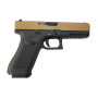 USATO - PISTOLA SOFTAIR A GAS G17 GEN4 METAL SLIDE BLOW BACK NERA / TAN WE