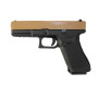 USATO - PISTOLA SOFTAIR A GAS G17 GEN4 METAL SLIDE BLOW BACK NERA / TAN WE