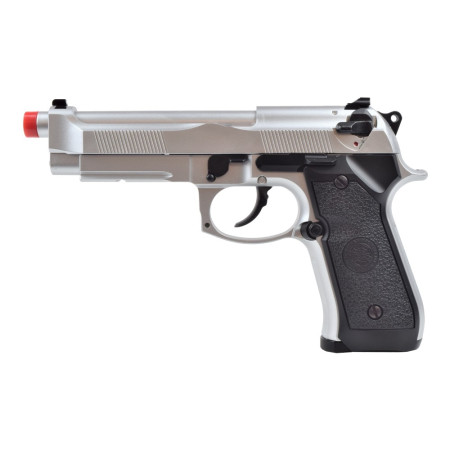 hfc pistola softair gas blowback m9 silver hg-190es