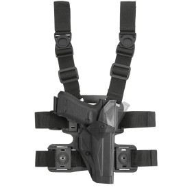 VEGA HOLSTER KIT COSCIALE 4 PUNTI FONDINA PROFESSIONALE DCHLX8 CAMA X LIVELLO 3 IN POLIMERO NERO VERDE