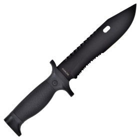SCK HUNTING KNIFE BLACK GRIP 305MM STAINLESS STEEL BLACK BLADE CW-828-6