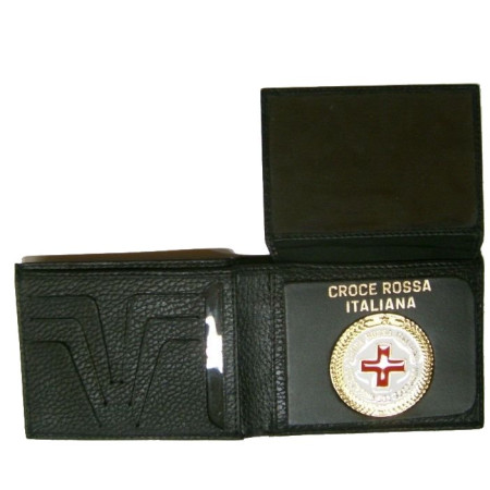 VEGA HOLSTER 1WG08 LEATHER WALLET PLATE HOLDER ITALIAN RED CROSS