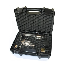 HARD CASE FOR PISTOL 2 PLACES CM 37X28X13 BLACK MEGALINE MG-560
