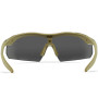 WILEY X TACTICAL GLASSES WITH BALLISTIC PROTECTION 3 LENSES VAPOR WY-CHVAP-3512 TAN