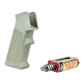 IMPUGNATORE MOTORE FUCILE SOFTAIR M4 SLIM GRIP TAN + MOTORE SUPER HIGH TORQUE AR-PGM4-T