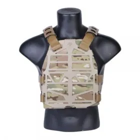 GILET TATTICO SOFTAIR PLATE CARRIER FRAME VEST SS FAC TACTICAL STYLE DARK EARTH EMERSON EM7364T