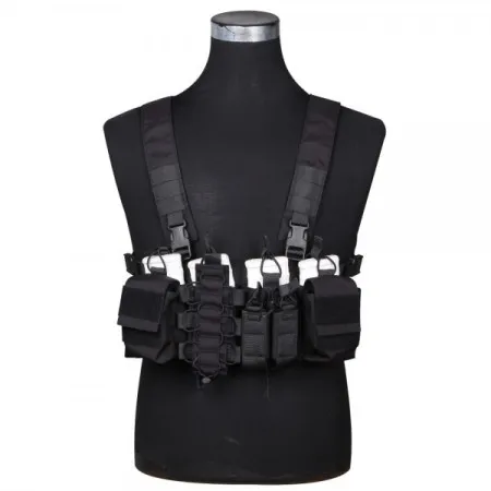 EMERSON GEAR D3CR TACTICAL VEST SOFTAIR CHEST RIG NERO EM7442B