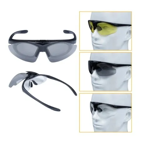 occhiali softair protezione 6055B neri