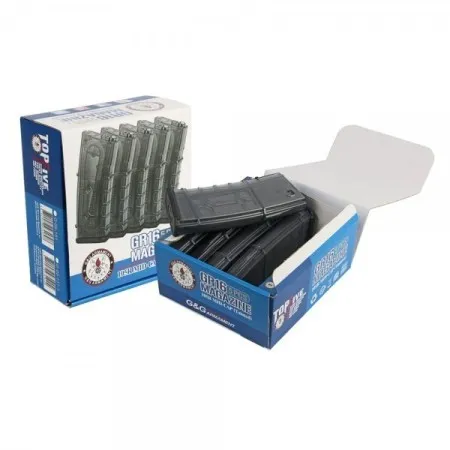 5 PIECES SET MID-CAP 105 ROUNDS MAGAZINE FOR GR16 SERIES G08151 G&G ARMAMENT G-08-151