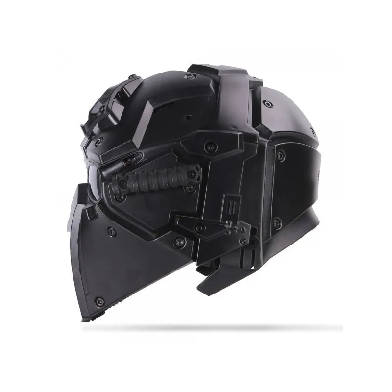 Maschera Tattico Paintball Full Face Mask Protezione Gear Maschere Tattica Per Bbs Shooting Cosplay CS Gioco Halloween (Lente Trasparent-Nero