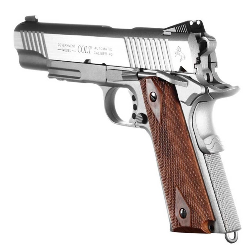 Pistola Softair Colt 1911 Co2 Full Metal Blow Back Silver Cybergun 180530 0843