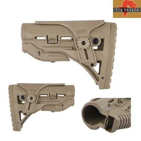 BIG DRAGON RETRACTABLE STOCK TAN BD-0165T