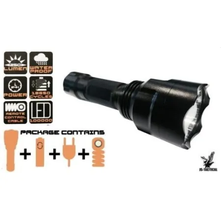 JS-Tactical JS-FT250 torcia softair LED 250 lumen vista frontale