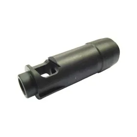 Spegnifiamma metallo D|BOYS per AK74 vista frontale nero 85mm