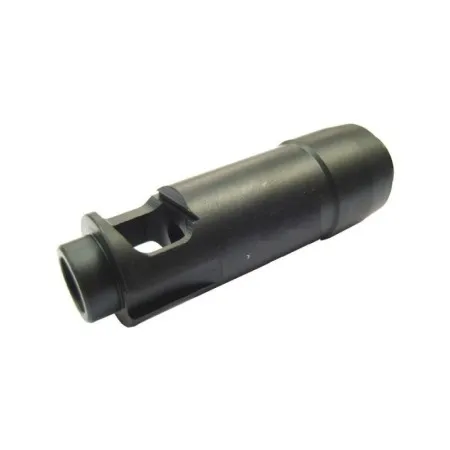 Spegnifiamma metallo D|BOYS per AK74 vista frontale nero 85mm