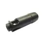 Spegnifiamma metallo D|BOYS per AK74 vista frontale nero 85mm