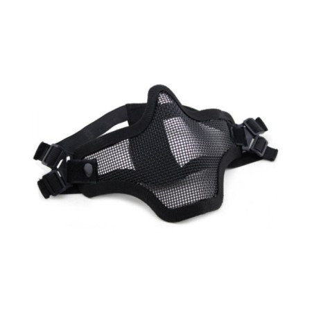 AIRSOFT MASK HALF FACE WITH NET BLACK KR001B